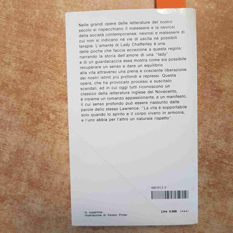 D.H. LAWRENCE L'AMANTE DI LADY CHATTERLEY 1982 OSCAR MONDADORI