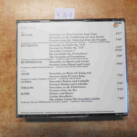 BERUHMTE OUVERTUREN famous overtures 2 CD MOZART BEETHOVEN STRAUSS ADAM forum