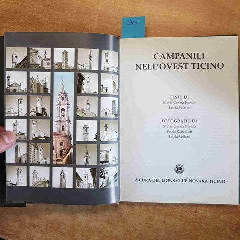 CAMPANILI NELL'OVEST TICINO PORZIO VELLATA 1995 LIONS CLLUB NOVARA tir.lim.num.