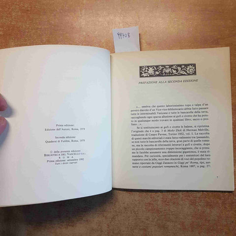 ALCUNI GUFI E CIVETTE marchi editoriali ROBERTO PALAZZI BIBLIOTECA DEL VASCELLO