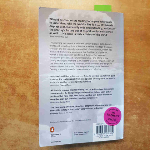 THE PENGUIN HISTORY OF THE TWENTIETH CENTURY - J.M. ROBERTS