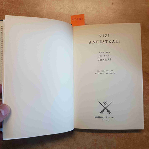 TOM SHARPE - VIZI ANCESTRALI romanzo humor LONGANESI 1990 prima edizione
