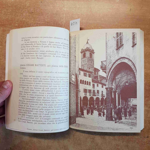 VIE, VICOLI E PIAZZE DI NOVARA 1989 I NOMI LA STORIA comoli della vesa