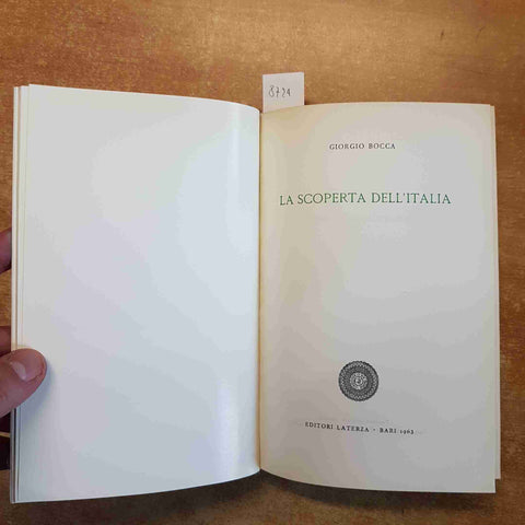 GIORGIO BOCCA - LA SCOPERTA DELL'ITALIA illustrato 1963 LATERZA senza copertina