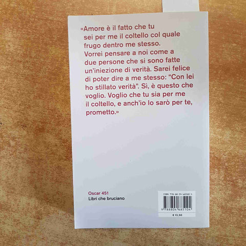 DAVID GROSSMAN - CHE TU SIA PER ME IL COLTELLO 2020 OSCAR MONDADORI