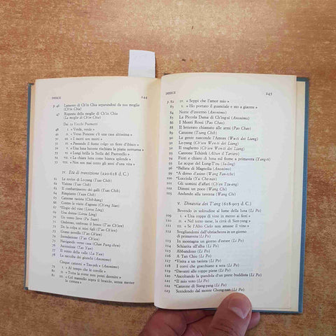 LIRICHE CINESI 1753 A.C. 1278 D.C. EINAUDI 1966 manca la copertina PREF. MONTALE