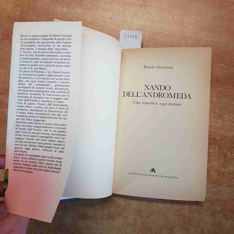 DANTE GRAZIOSI NANDO DELL'ANDROMEDA una romantica saga padana 1987 DE AGOSTINI