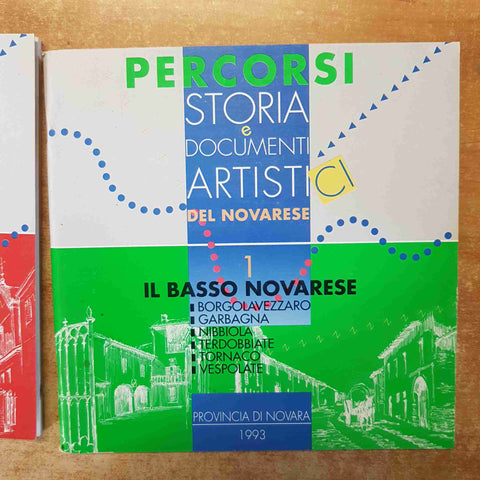 PERCORSI STORIA E DOCUMENTI ARTISTICI DEL NOVARESE 1993 NOVARA 5 VOLL. +CUSTODIA