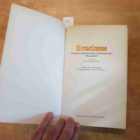 IL CUCINONE RICETTARIO GASTRONOMICO INTERNAZIONALE 1978 MONDADORI