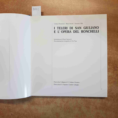 I TELERI DI SAN GIULIANO E L'OPERA DEL RONCHELLI 1993 GOZZANO APPIANO CABIAGLIO