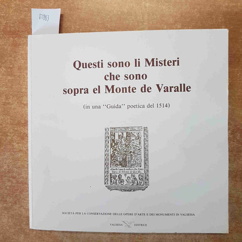 QUESTI SONO LI MISTERI CHE SONO SOPRA EL MONTE DE VARALLE VALSESIA ex libris