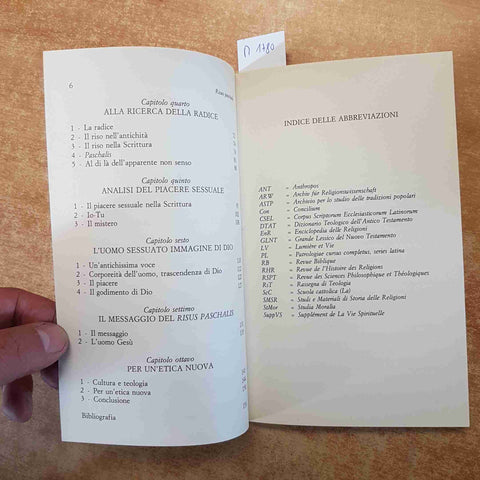 IL RISUS PASCALIS E IL FONDAMENTO TEOLOGICO DEL PIACERE SESSUALE 1991 JACOBELLI