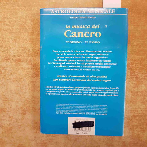 ASTROLOGIA MUSICALE LA MUSICA DEL CANCRO - LYRA LIBRI - GOMER EDWIN EVANS