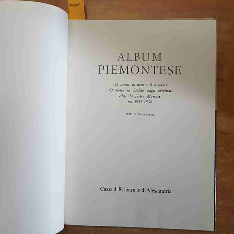ALBUM PIEMONTESE tavole di Pietro Marietti ADA PEYROT 1980 CASSA ALESSANDRIA