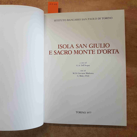 ISOLA SAN GIULIO E SACRO MONTE D'ORTA 1977 SAN PAOLO - Dell'Acqua