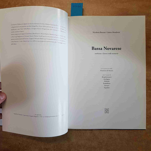 BASSA NOVARESE AMBIENTE E LAVORO NELLE MEMORIE - BAZZANI MAMBRINI autografato!!!