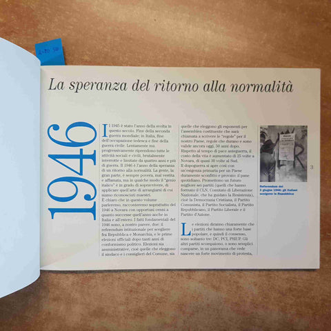 NOVARA 1946 I MIGLIORI ANNI DELLA NOSTRA VITA 50° GIANFRANCO CAPRA AUTOGRAFATO!