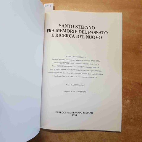 SANTO STEFANO FRA MEMORIE DEL PASSATO E RICERCA DEL NUOVO borgomanero A. PAPALE