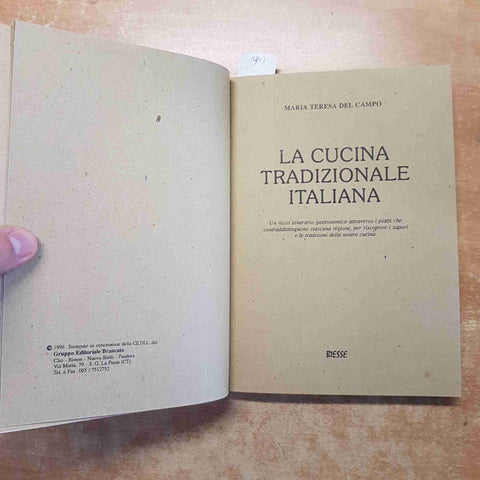 LA CUCINA TRADIZIONALE ITALIANA - DEL CAMPO BIESSE FOOD 1996