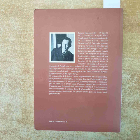 LE LETTERE DA AUSCHWITZ DI JANUSZ POGONOWSKI 2004 OSWIECIM FRAP-BOOKS