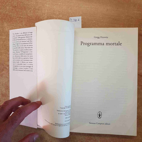 GREGG HURWITZ - PROGRAMMA MORTALE thriller 2007 NEWTON COMPTON