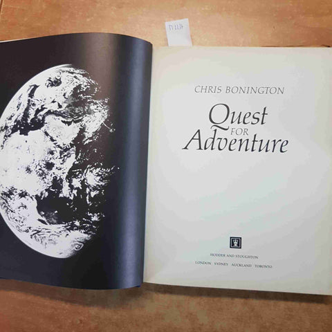 QUEST FOR ADVENTURE - CHRIS BONINGTON 1981 HODDER AND STOUGHTON
