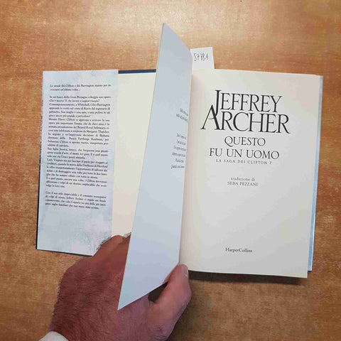 QUESTO FU UN UOMO la saga dei Clifton 7 JEFFREY ARCHER 2020 HARPER COLLINS 1°ed.