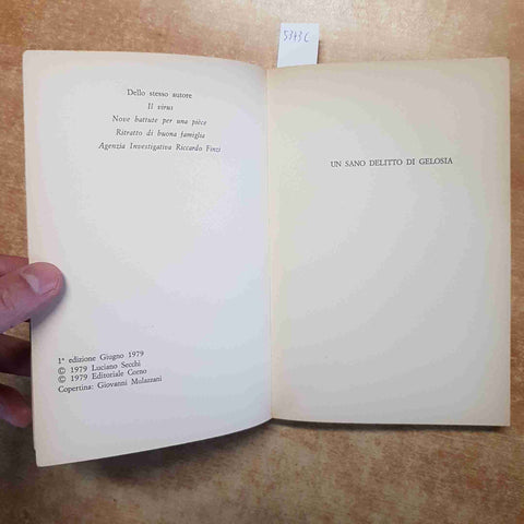 LUCIANO SECCHI max bunker UN SANO DELITTO DI GELOSIA 1979 EDITORIALE CORNO 1°ed.