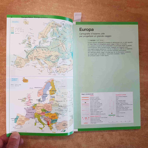 ATLANTE STRADALE EUROPA DE AGOSTINI 1995 con piante capitali e città principali