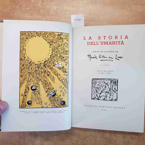 LA STORIA DELL'UMANITA' - HENDRIK VAN LOON 1950 BOMPIANI