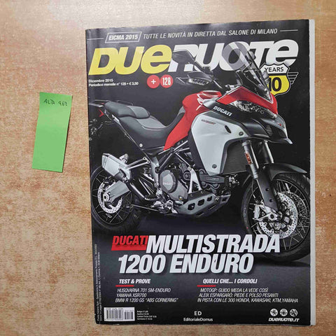 DUE RUOTE DICEMBRE 2015 DUCATI MULTISTRADA 1200 ENDURO YAMAHA XSR700 BMW R 1200