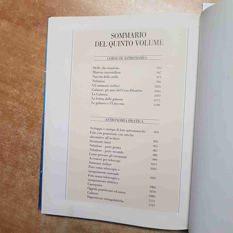 CORSO DI ASTRONOMIA volume quinto MARGHERITA HACK 1984 FABBRI galassia nebulose