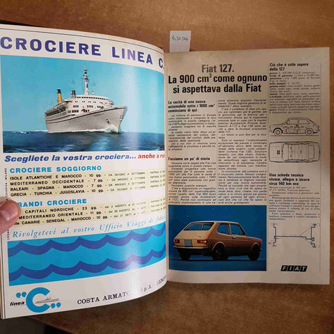 RIVISTA ATLANTE MENSILE DE AGOSTINI 1971 ALLA SCOPERTA DEL MONDO 2 vol. rilegati