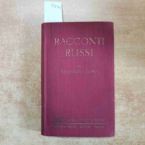 RACCONTI RUSSI DI ALESSANDRO CUPRIN 1931 FRATELLI TREVES