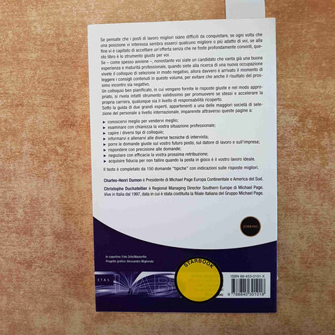 DUMON, DUCHATELLIER - ETAS - PROFESSIONISTI A COLLOQUIO job interview jobbing