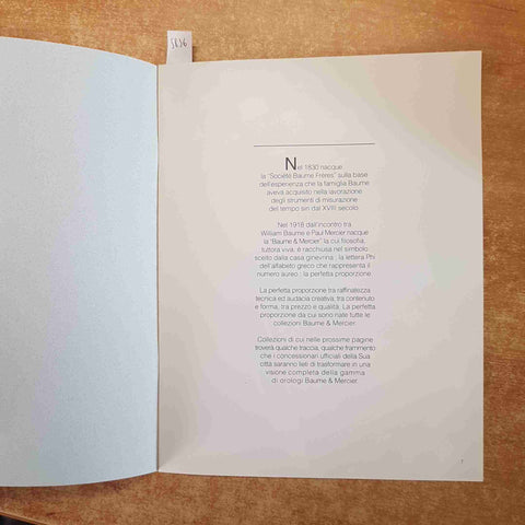 BAUME & MERCIER GENEVE MAITRES HORLOGERS DEPUIS 1830 catalogo orologi