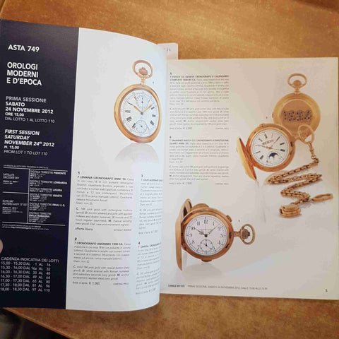 OROLOGI MODERNI E D'EPOCA MEETING ART CATALOGO 2012 ASTA 749 rolex cartier