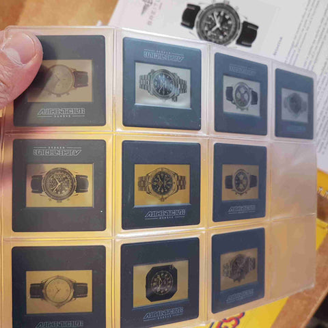 BREITLING PRESS RELEASE 1995 kit retail shop sales BRIEFING DIAPOSITIVE SCHEDE