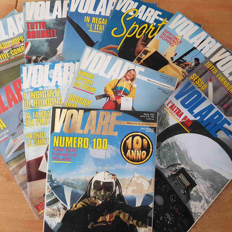 VOLARE MENSILE DI AVIAZIONE 12 NUMERI aliante ultraleggeri parapendio bourget