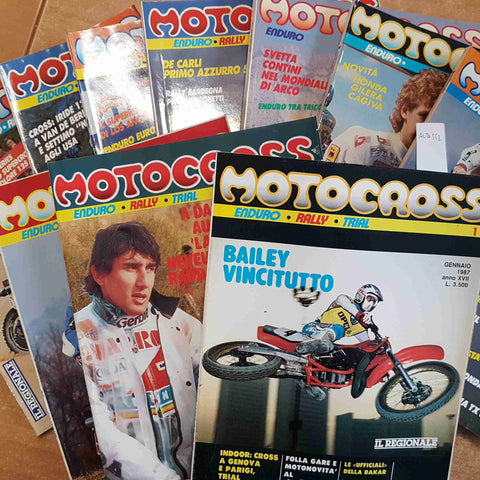 MOTOCROSS MENSILE 12 NUMERI 1987 ENDURO RALLY TRIAL la rivista del fuoristrada