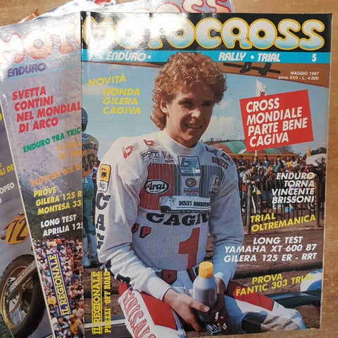 MOTOCROSS MENSILE 12 NUMERI 1987 ENDURO RALLY TRIAL la rivista del fuoristrada