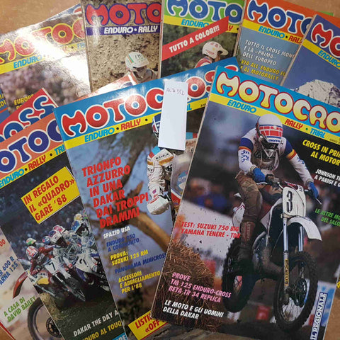 MOTOCROSS MENSILE 12 NUMERI 1988 ENDURO RALLY TRIAL la rivista del fuoristrada