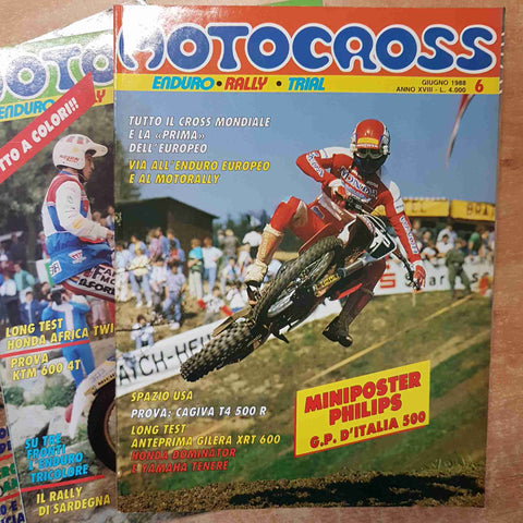 MOTOCROSS MENSILE 12 NUMERI 1988 ENDURO RALLY TRIAL la rivista del fuoristrada