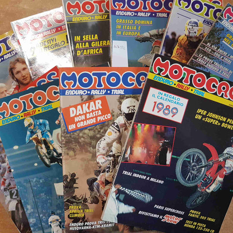 MOTOCROSS MENSILE 12 NUMERI 1989 ENDURO RALLY TRIAL la rivista del fuoristrada