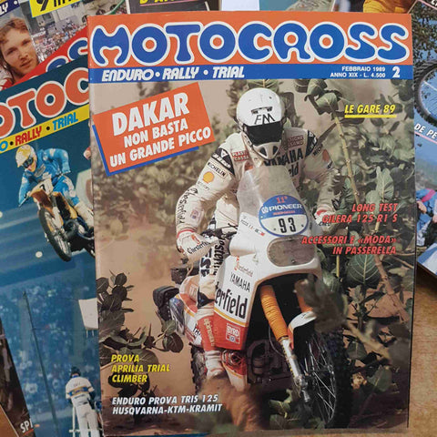 MOTOCROSS MENSILE 12 NUMERI 1989 ENDURO RALLY TRIAL la rivista del fuoristrada
