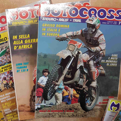 MOTOCROSS MENSILE 12 NUMERI 1989 ENDURO RALLY TRIAL la rivista del fuoristrada
