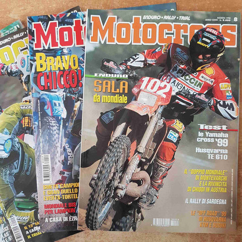 MOTOCROSS MENSILE 12 NUMERI 1998 ENDURO RALLY TRIAL la rivista del fuoristrada