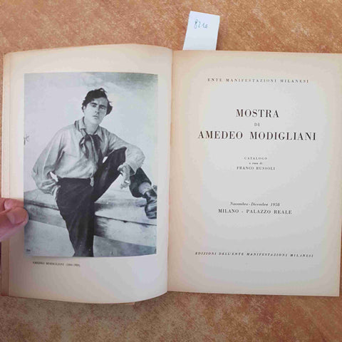 FRANCO RUSSOLO - ENTE MANIFESTAZIONI MILANESI - MOSTRA DI AMEDEO MODIGLIANI 1958