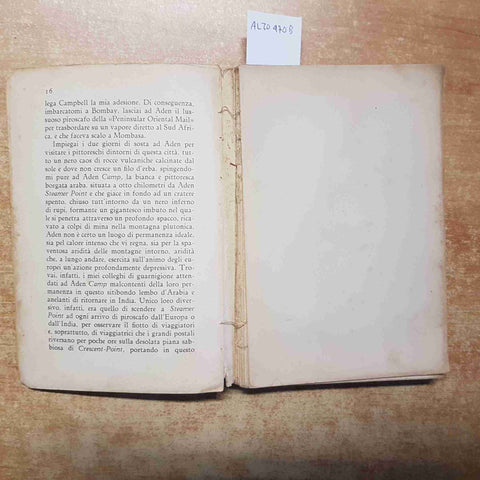 RALPH WARREN MARANGONI SULLE PISTE DELLE GRANDI BELVE 1934 PESSIMO DA RESTAURARE