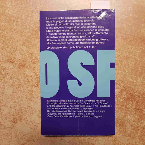 GIAMPAOLO PANSA - L'UNITA' SPERLING & KUPFER - LO SFASCIO 1993 politica